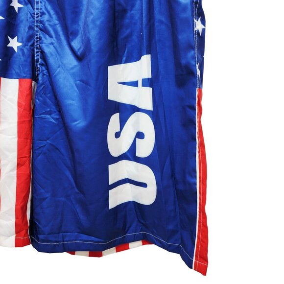 Patriotic Mens Swim Trunks Size 5XL USA Flag Design - Picture 5 of 6